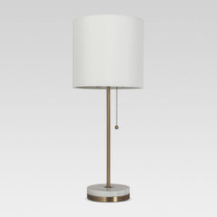 New - Hayes Marble Base Stick Lamp Brass (Includes LED Light Bulb) - Project 62