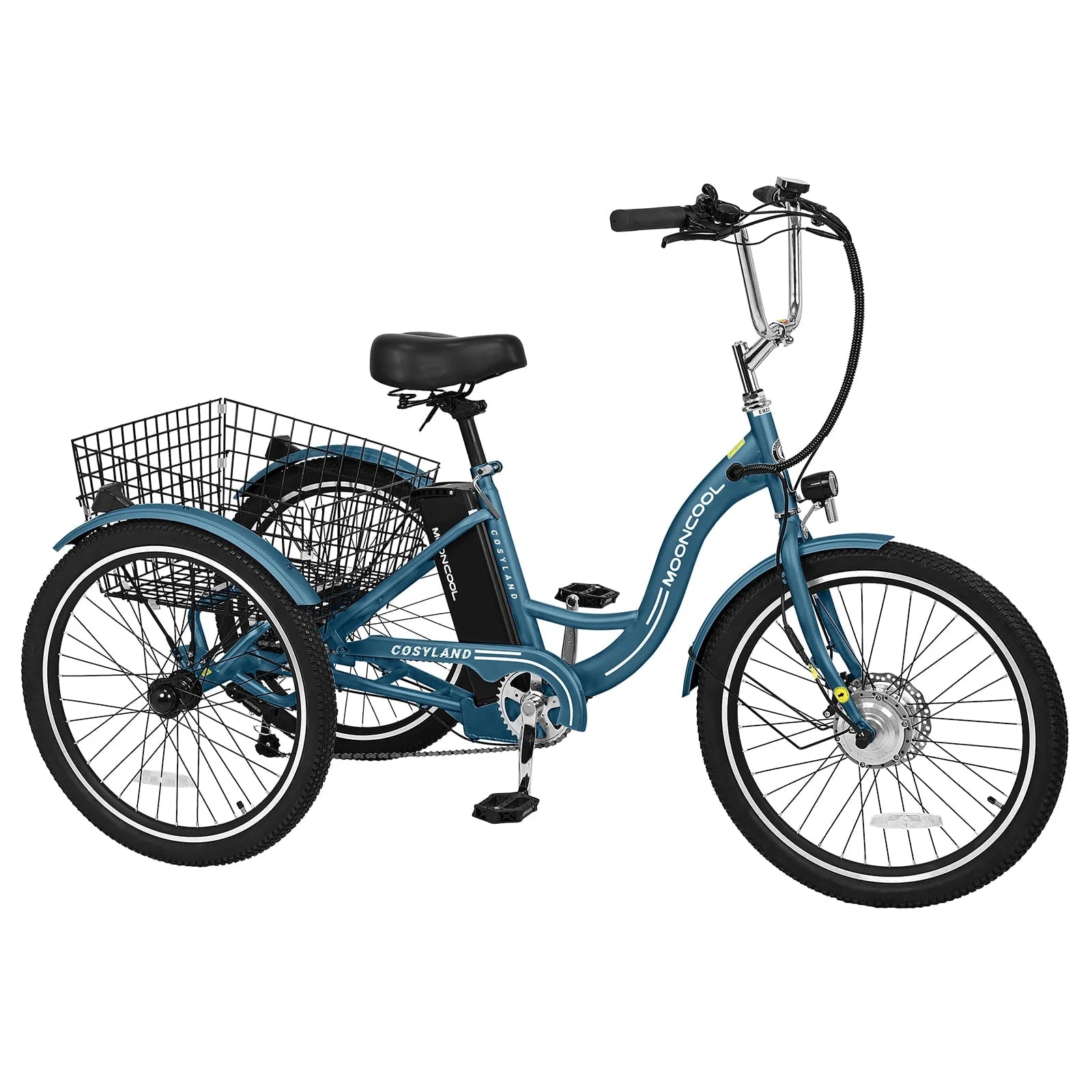 Lilypelle Electric Tricycle, 3 Wheel Motorized Bicycle, with 350W Motor 36V 10.4AH Lithium Battery UL Certified, 24" Adults Electric Trike, Three Wheel Ebike E Bicycle