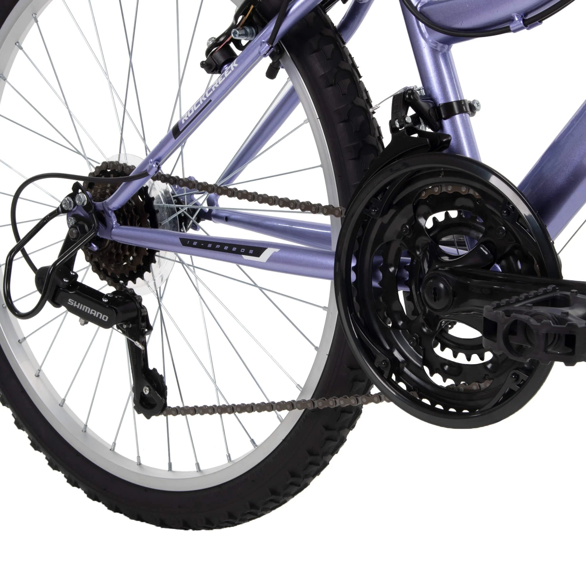 Huffy 24" Rock Creek Mountain Bike, Fits Riders 4'8" - 5'8", Purple, Adult, Women'S