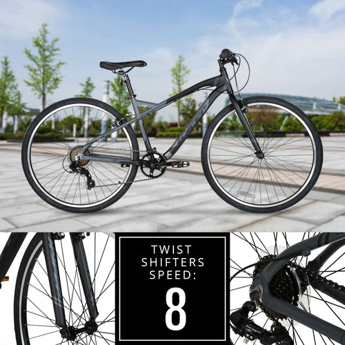 700c Hyper Bicycles Urban Bike for Adults, Gray, Character Group: Urban