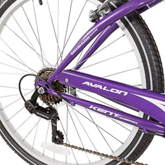 Kent Bicycle 26 In. Avalon Comfort Women'S Full Suspension Hybrid Bike, Purple