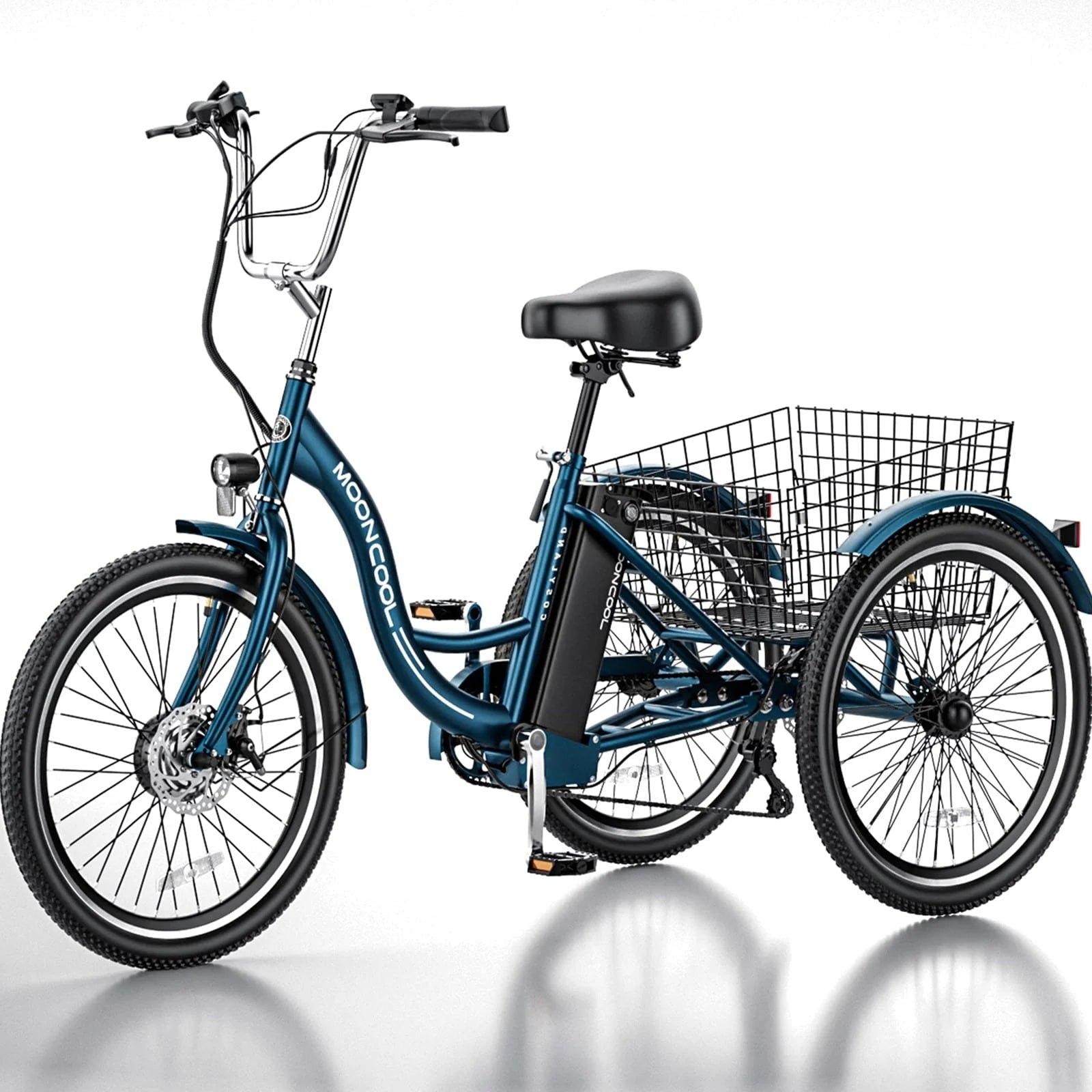 Lilypelle Electric Tricycle, 3 Wheel Motorized Bicycle, with 350W Motor 36V 10.4AH Lithium Battery UL Certified, 24" Adults Electric Trike, Three Wheel Ebike E Bicycle