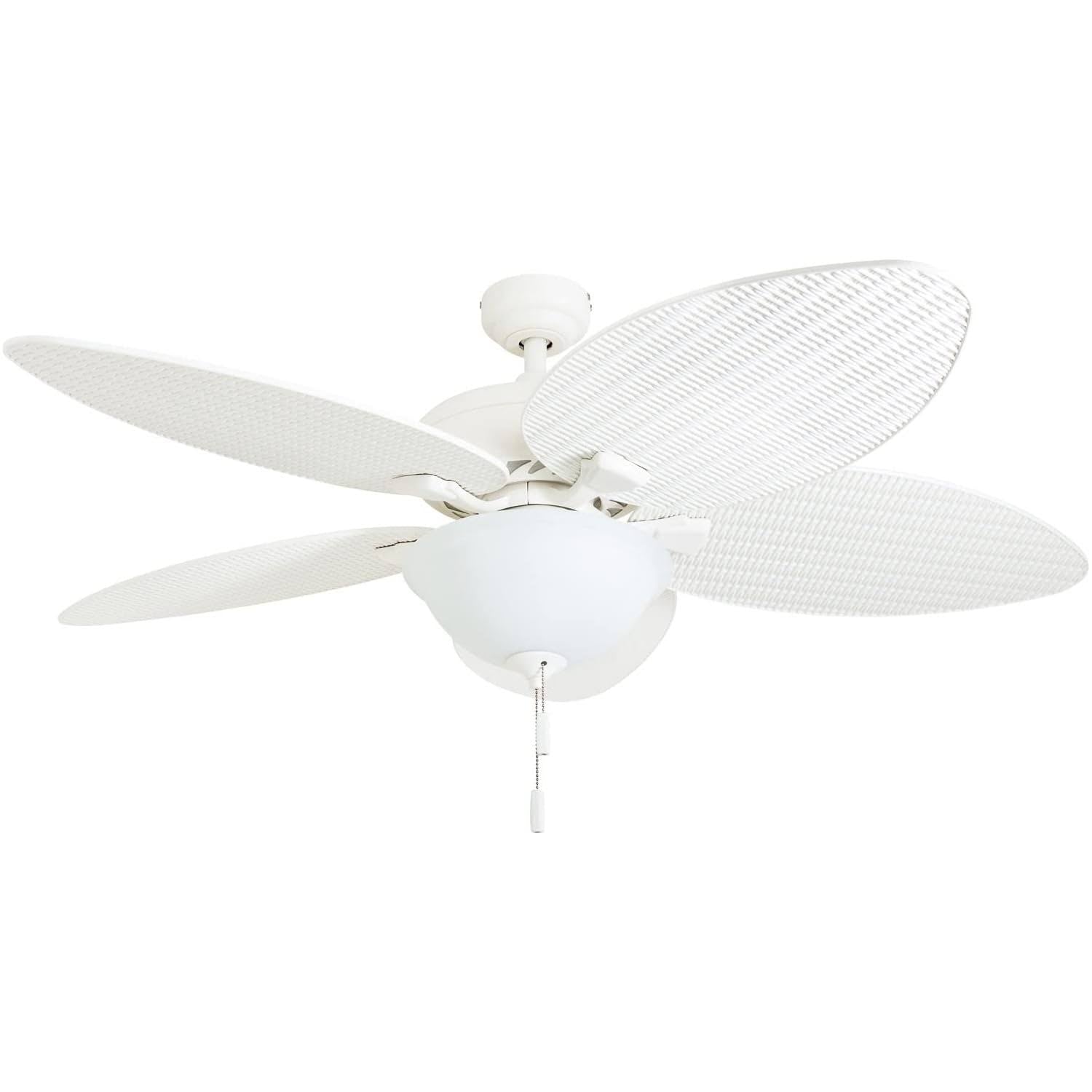 Honeywell Palm Island 52-in White LED Indoor/Outdoor Ceiling Fan with Light